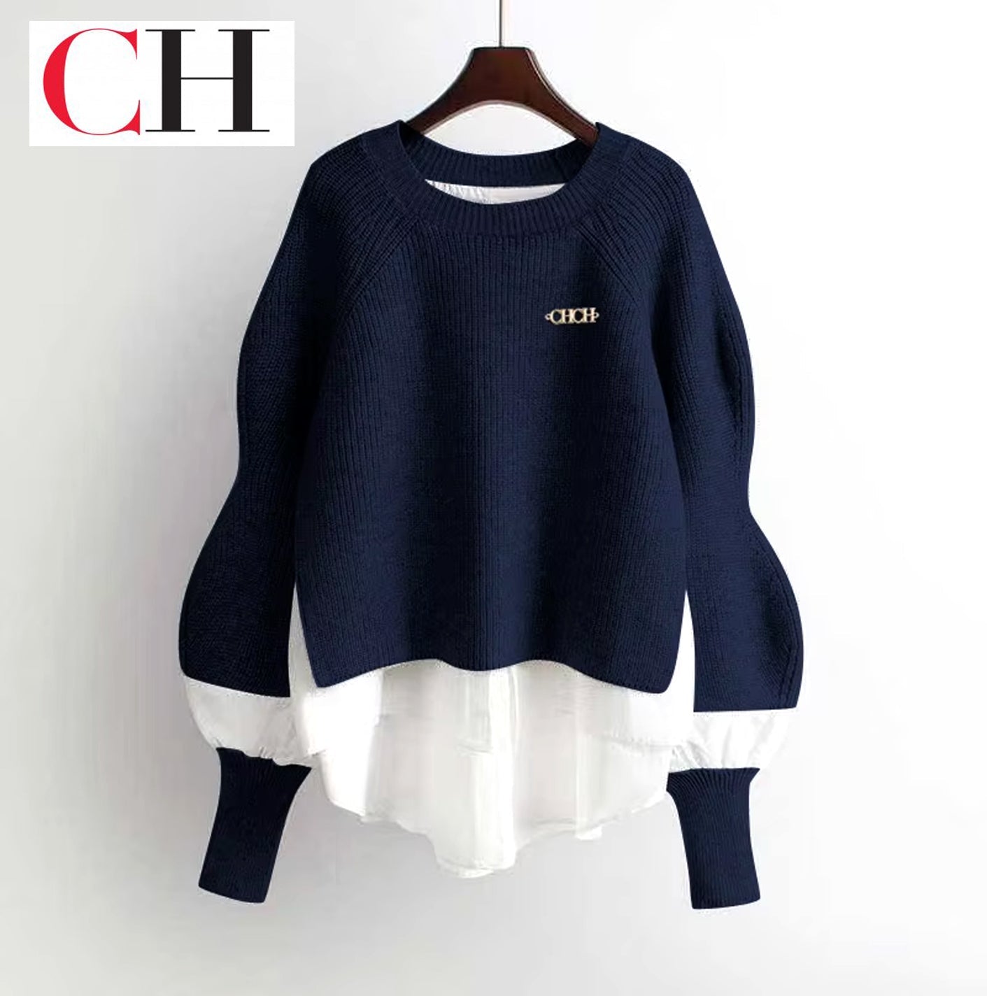 CHCH Women's Trendy Knitwear Loose Lantern Sleeve Pullover - itzy bitsy