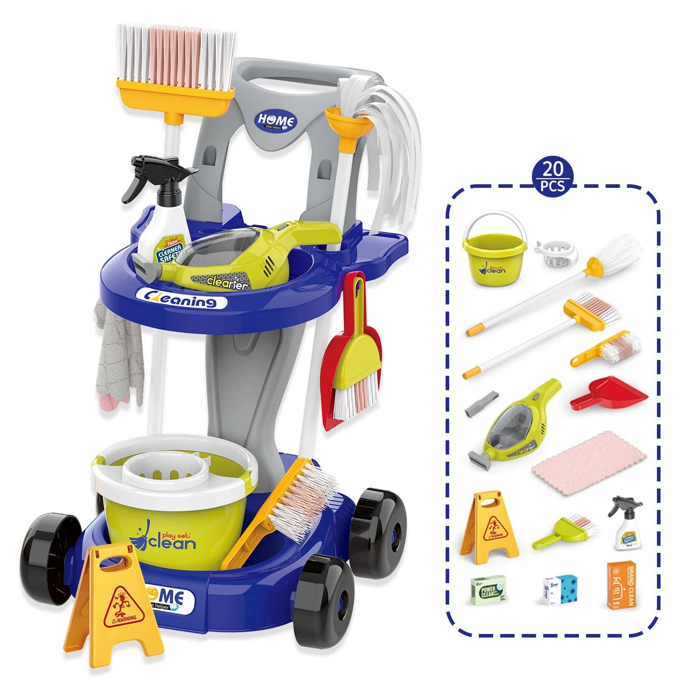 Cleaning Tools Trolley Playset - itzy bitsy