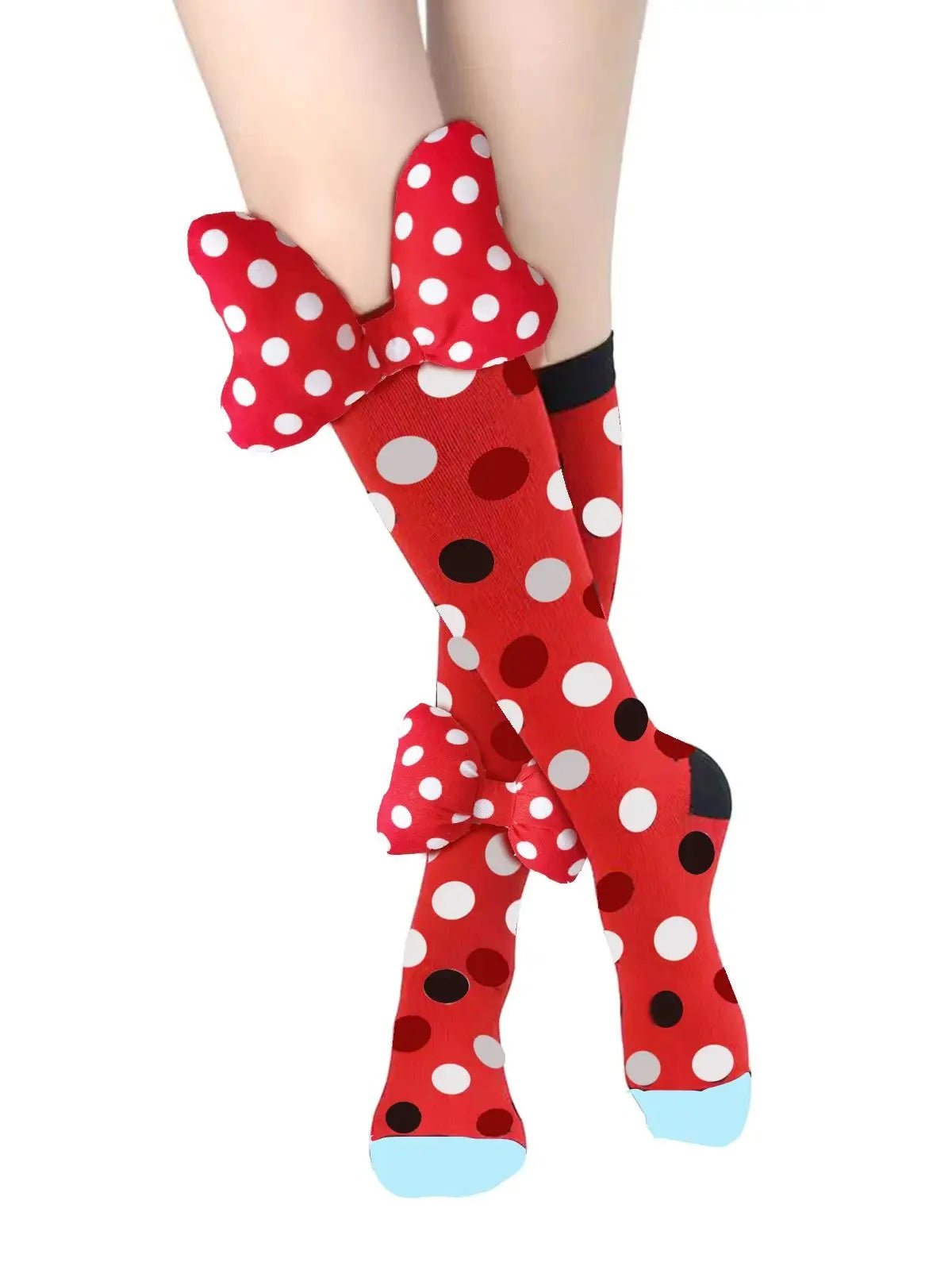 Colorful Minnie Bow Polka Dot Socks - itzy bitsy