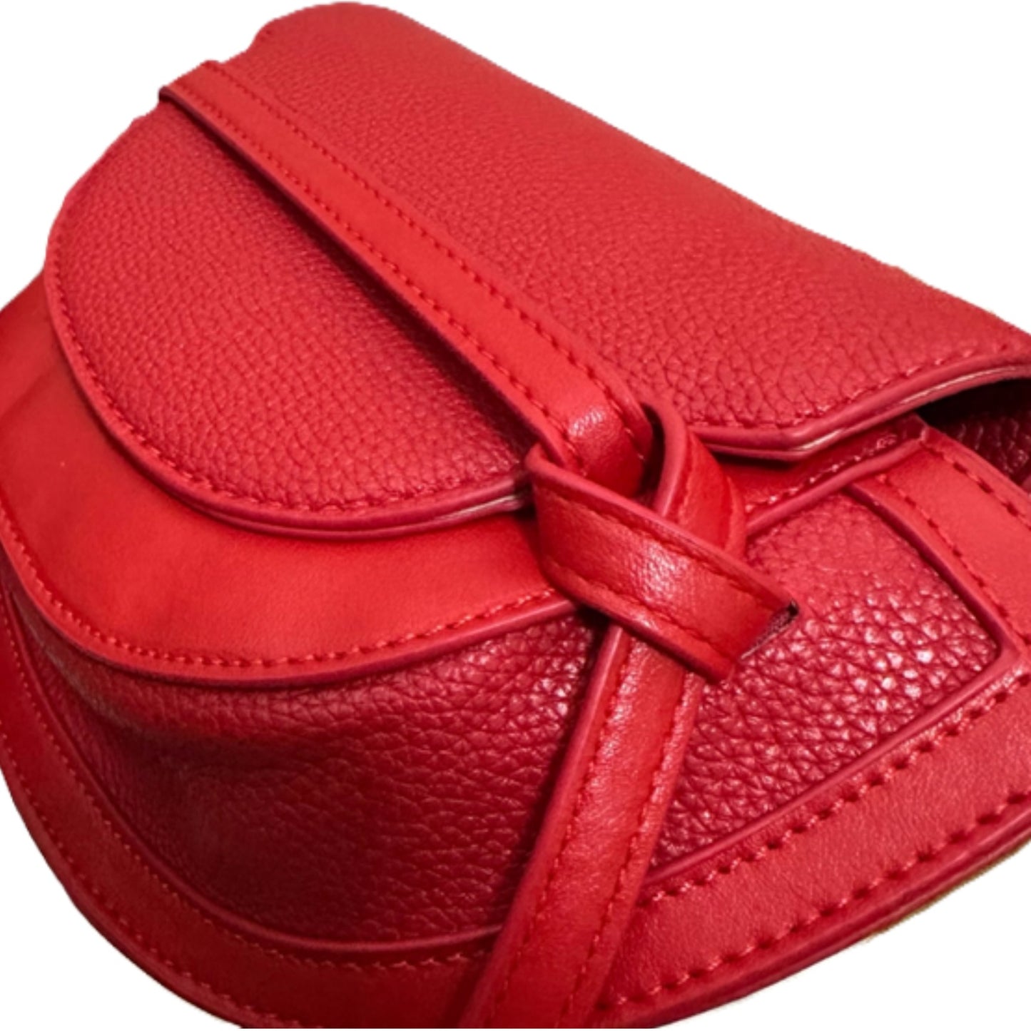 Women's Red Crossbody Saddle Bag