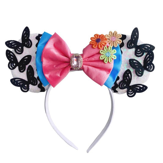 Disney Princesses Headband Bow Sequins Hair Accessories - itzy bitsy