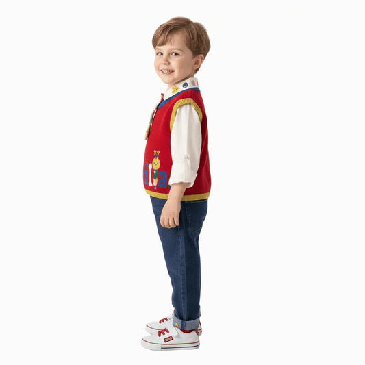 Boy's Multicolor Knit Caterpillar 3Pcs Set - itzy bitsy