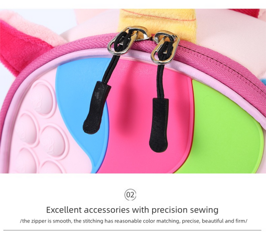 Cute Animal Pop It Fidget Silicone Kids Backpack