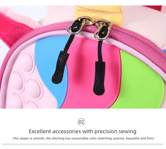 Cute Animal Pop It Fidget Silicone Kids Backpack - itzy bitsy