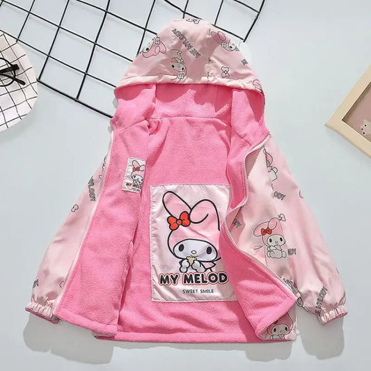 Girls Double - Sided Fleece - Lined Jacket - itzy bitsy