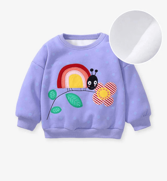Girls Ladybug Fleece Sweaters - itzy bitsy