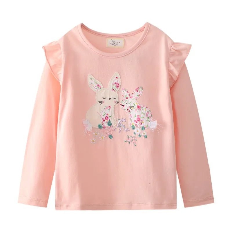 Girls Long Sleeve Cute Print Tee - itzy bitsy