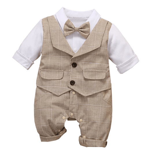 Infant Formal Party Suit Plaid Outfit - itzy bitsy