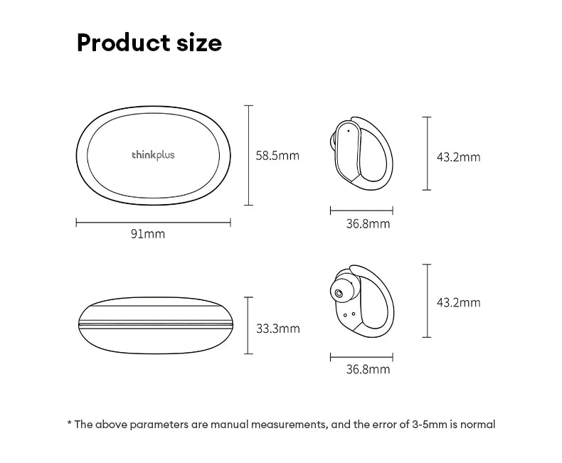 Lenovo XT55 Wireless v5.4 HiFi Earphone - itzy bitsy