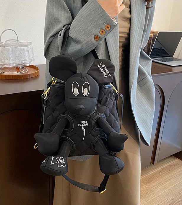 Mickey Mouse Doll Embroidery Bucket Bag - itzy bitsy