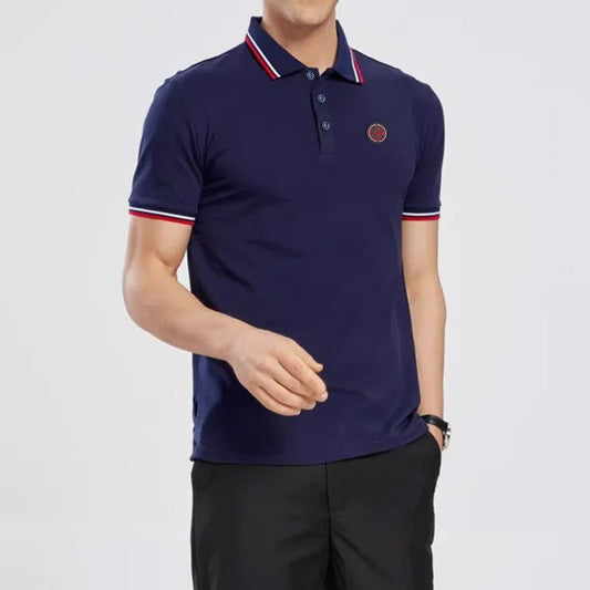 New Men's Cotton Businessman Polo Shirt - itzy bitsy