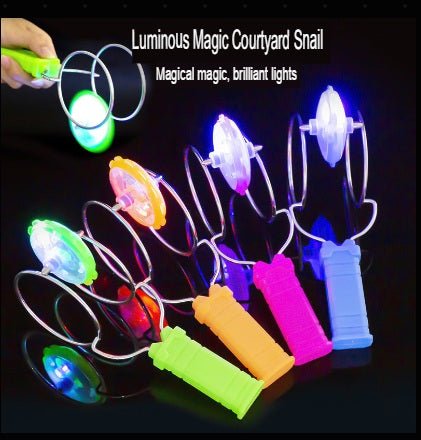 10pcs Magic Flying Top Floor Stall Novelty Toys Wholesale Colorful Luminous Spinning Top Magic Orbit Magnetic Spinning Top - itzy bitsy