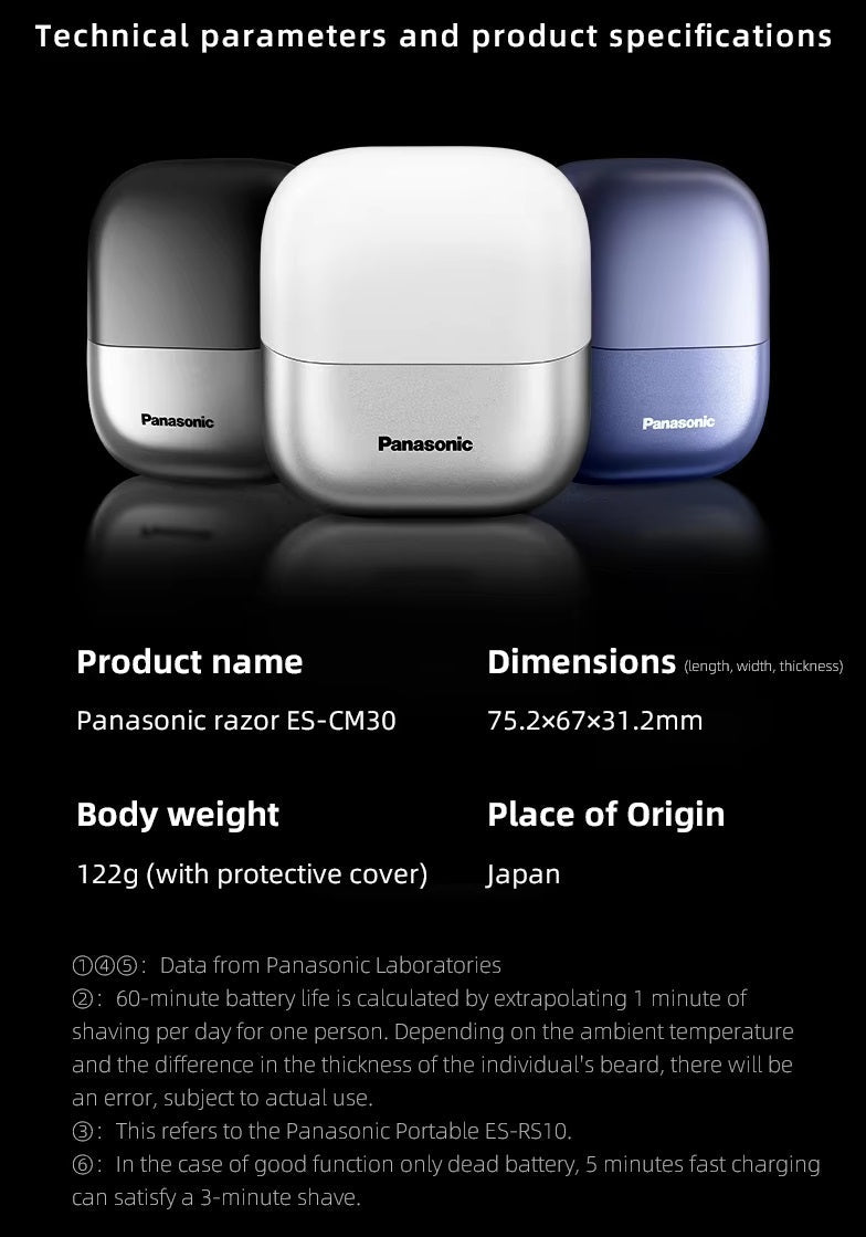 Panasonic Electric Mini Shaver - Pocket Size Portable Wireless Shaver - itzy bitsy