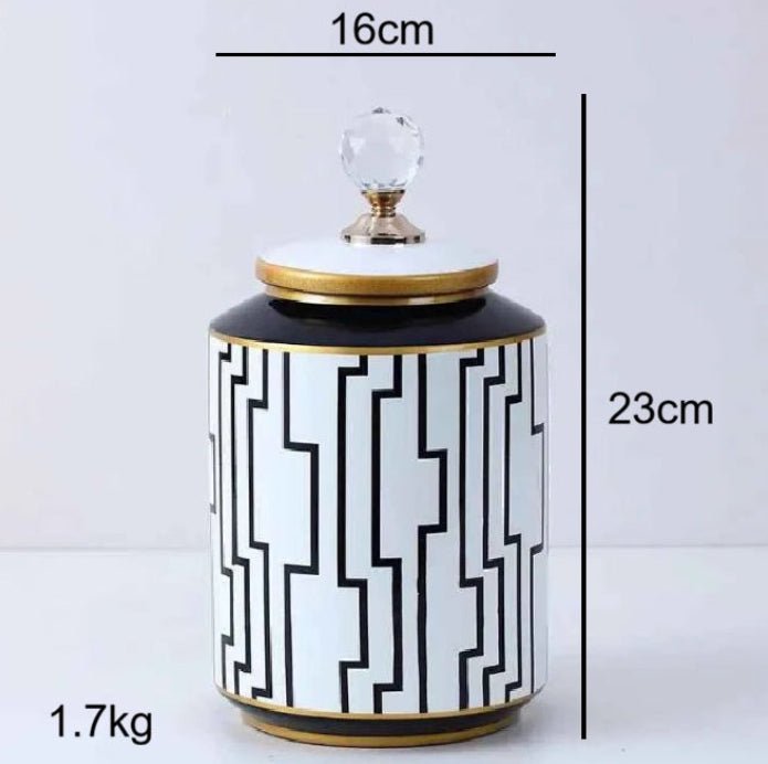 Ceramic Crystal Decorative Jar Home Decoration Storage Jar - itzy bitsy