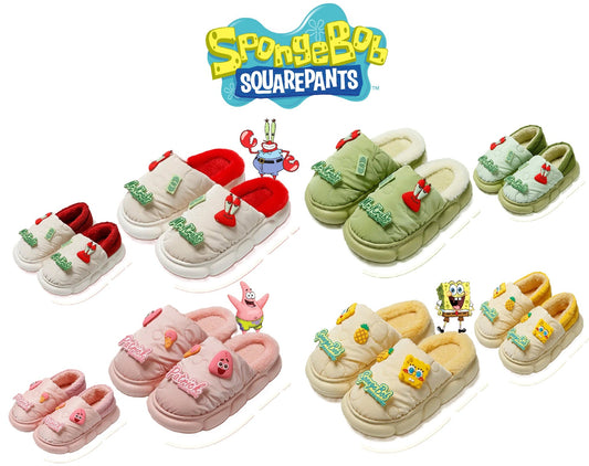 SpongeBob Patrick Mr. Krab Fleece Slippers - itzy bitsy