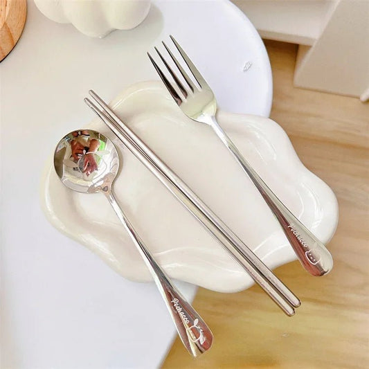 Stainless Steel Tableware 3 - piece Set for Girls - itzy bitsy