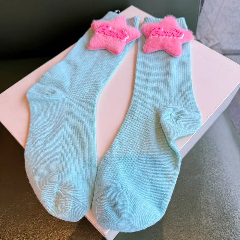 Sweet Barbie Knitted Mid - calf Socks - itzy bitsy