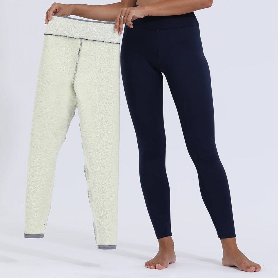 Women's Thick High Waisted Velvet Winter Legging - itzy bitsy