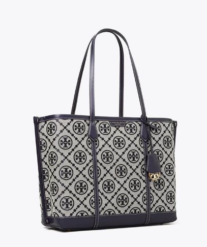 Tory Burch Perry T Monogram Jacquard Tote Bag