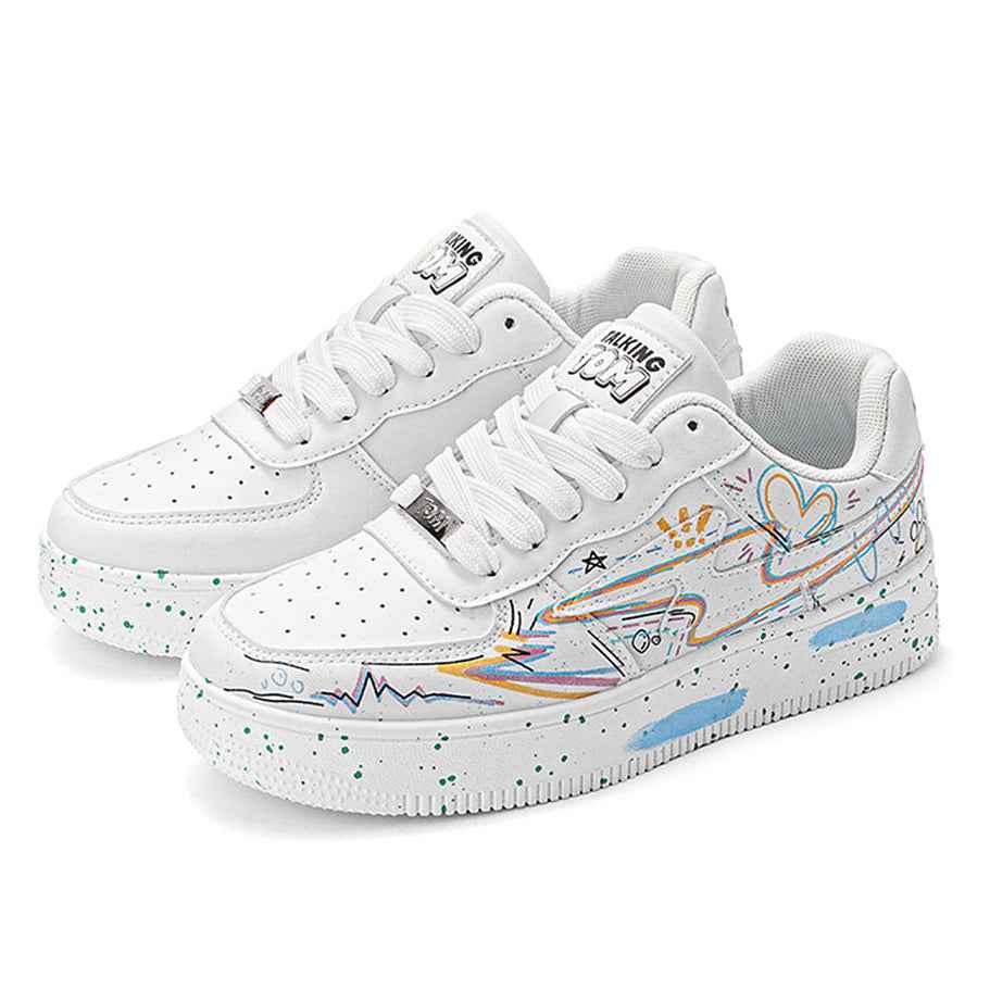 TALKING TOM | Graffiti Lightning Sneakers - White