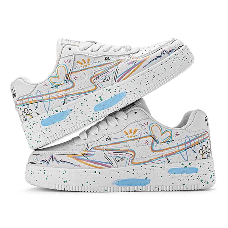 TALKING TOM | Graffiti Lightning Sneakers - White