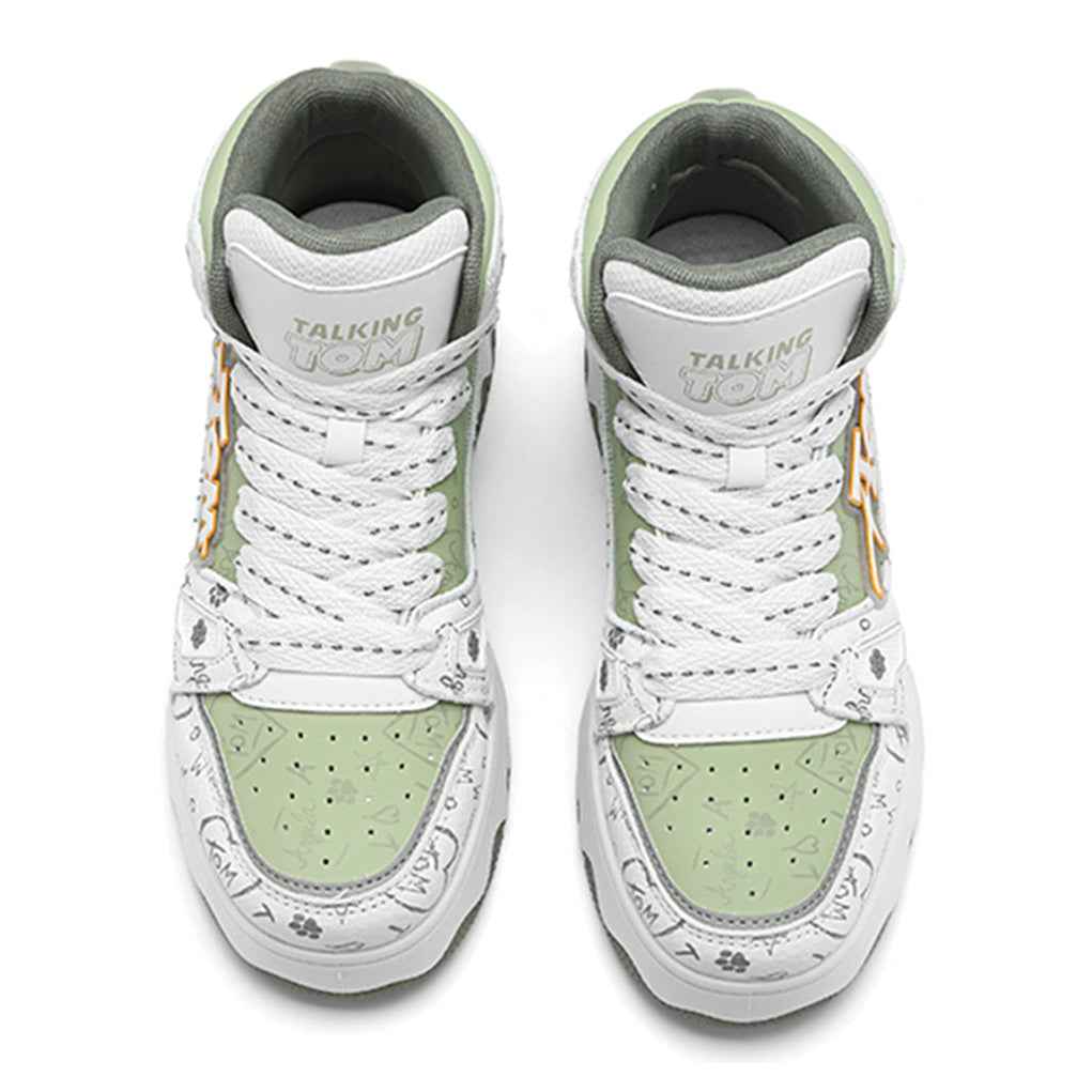 TALKING TOM | Graffiti High-Top Sneakers - Green