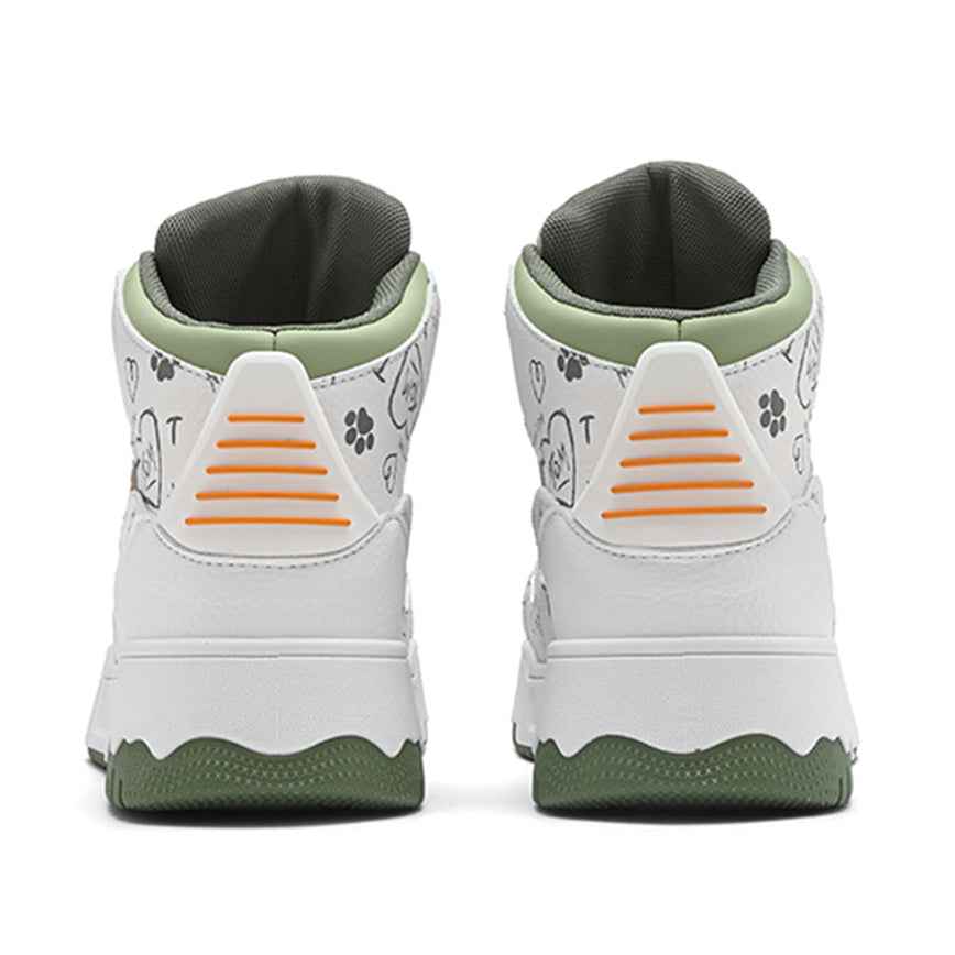 TALKING TOM | Graffiti High-Top Sneakers - Green