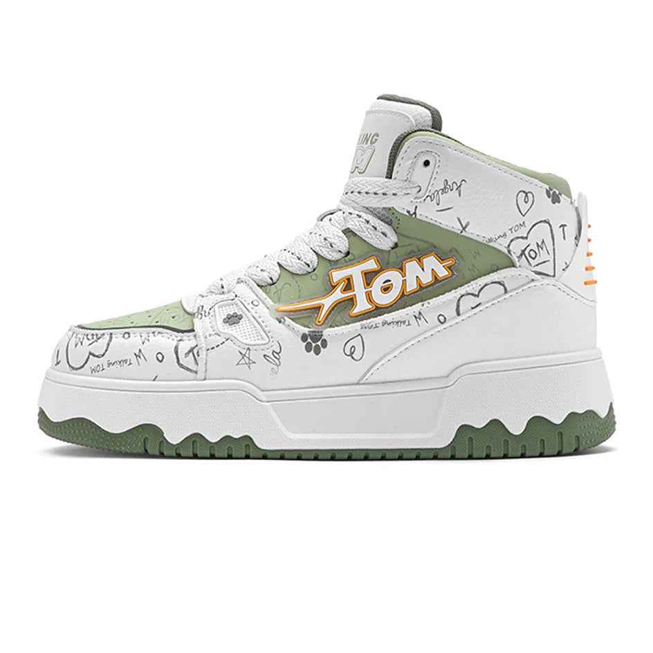 TALKING TOM | Graffiti High-Top Sneakers - Green