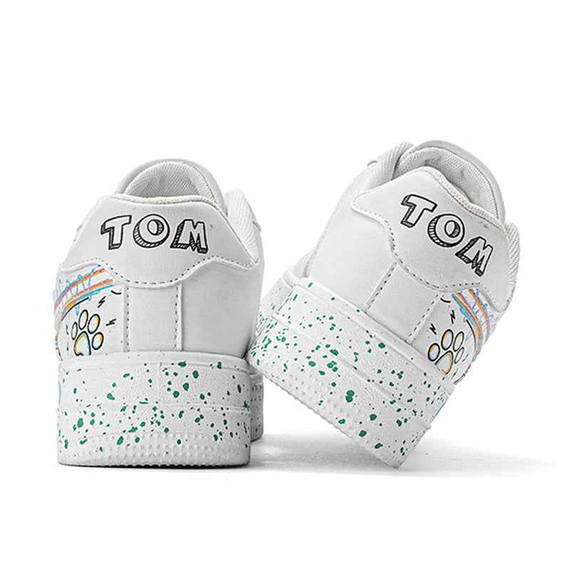 TALKING TOM | Graffiti Lightning Sneakers - White
