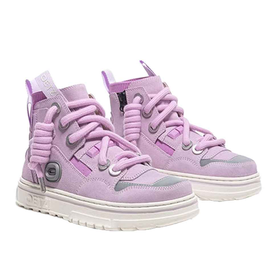 OETZI丨Ötzi Suede High-Top Platform Sneakers - Purple