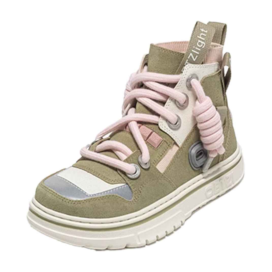 OETZI丨Ötzi Suede High-Top Platform Sneakers - Moss Green