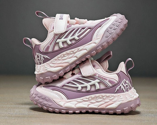 Purple Bobdog Lightweight Wear-Resistant Soft-Sole Girls Sneakers