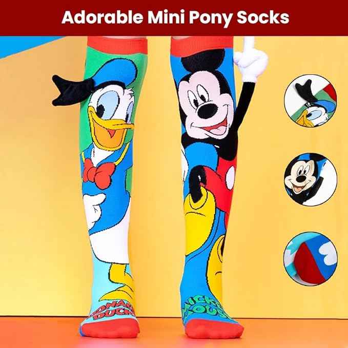 Donald Duck & Mickey Mouse 3D Knee-High Socks