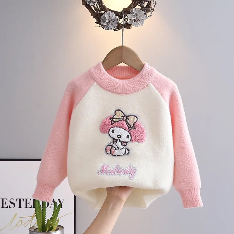 2 - 7Y Girls Embroidered Sweaters - itzy bitsy