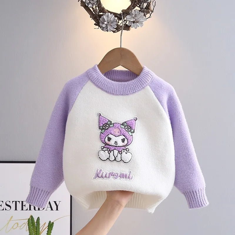 2 - 7Y Girls Embroidered Sweaters - itzy bitsy