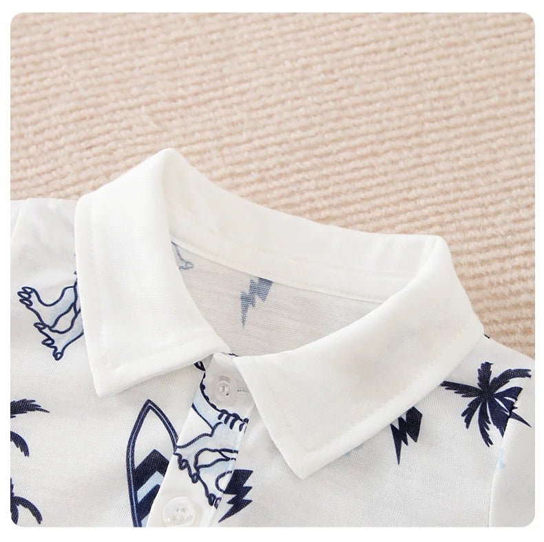 2 pcs Set Cute Dinosaur Comfortable Jumpsuit + Shorts - itzy bitsy