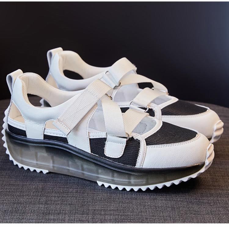 【Taroko】Gradient Thick Bottom Hollow Jelly Toe Sports Sandals (2 Colors Available)