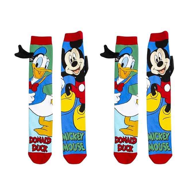 Donald Duck & Mickey Mouse 3D Knee-High Socks