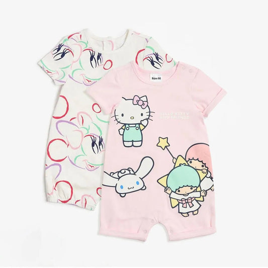 2Pcs Disney Character Printed Rompers - itzy bitsy