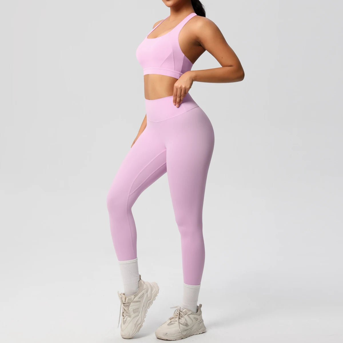 2pcs Fitness Yoga Gym High Waist Pants & Bra Set - itzy bitsy