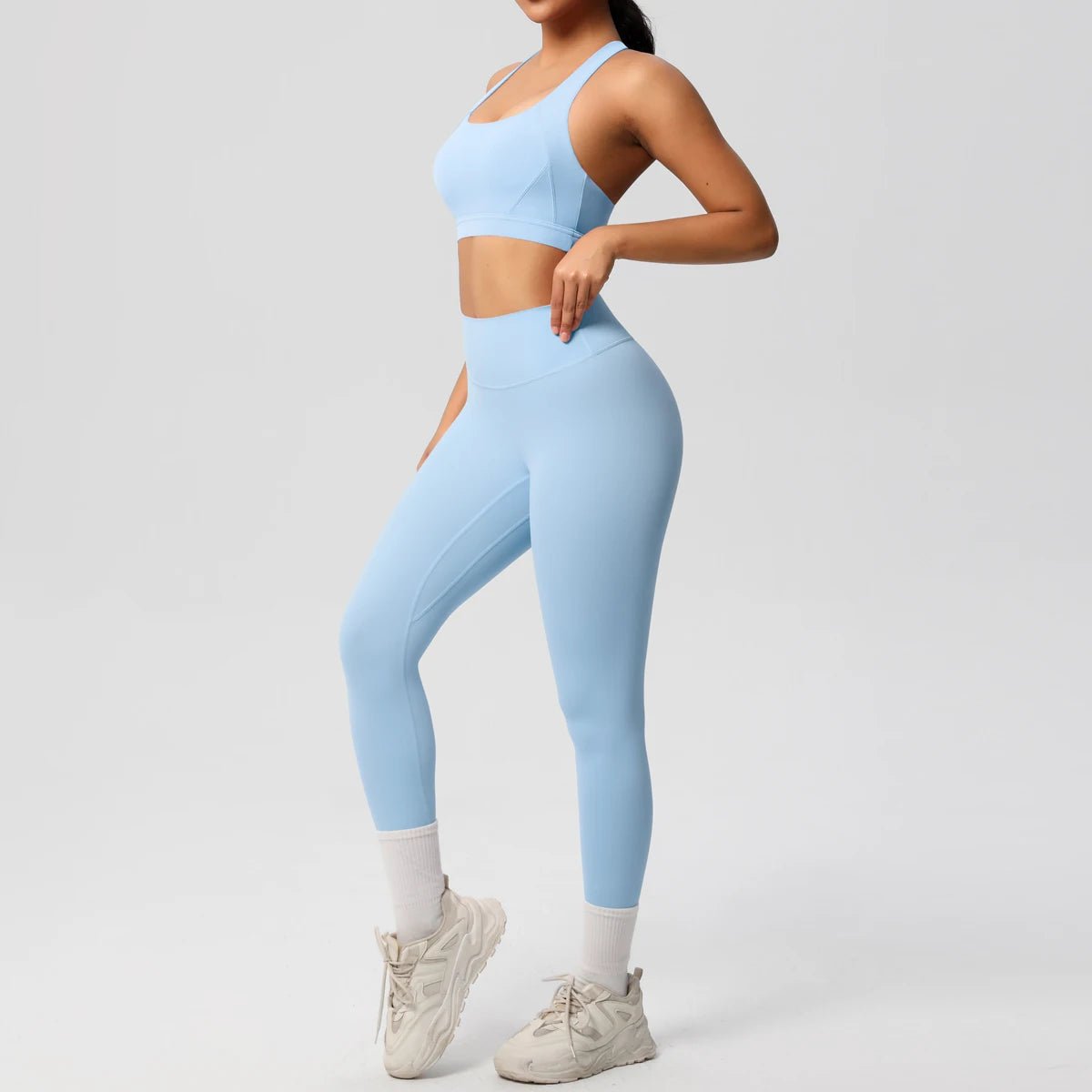 2pcs Fitness Yoga Gym High Waist Pants & Bra Set - itzy bitsy