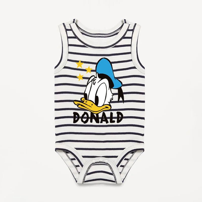 2Pcs Mickey Mouse Donald Duck Printed Summer Cute Bodysuits - itzy bitsy