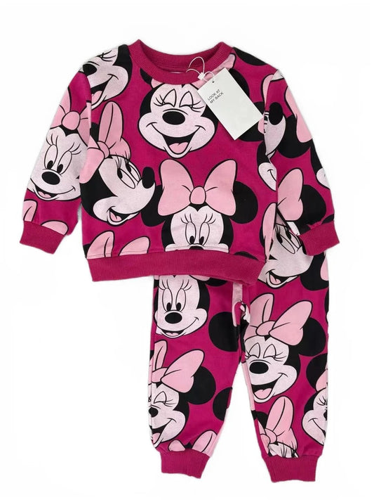 2pcs Minnie print Sweatshirts + Pants Set - itzy bitsy