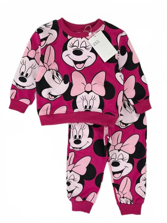2pcs Minnie print Sweatshirts + Pants Set - itzy bitsy