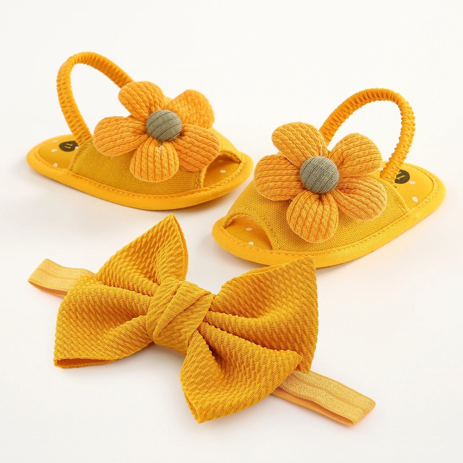 2pcs Set Baby Girls Sandals + Headband - itzy bitsy