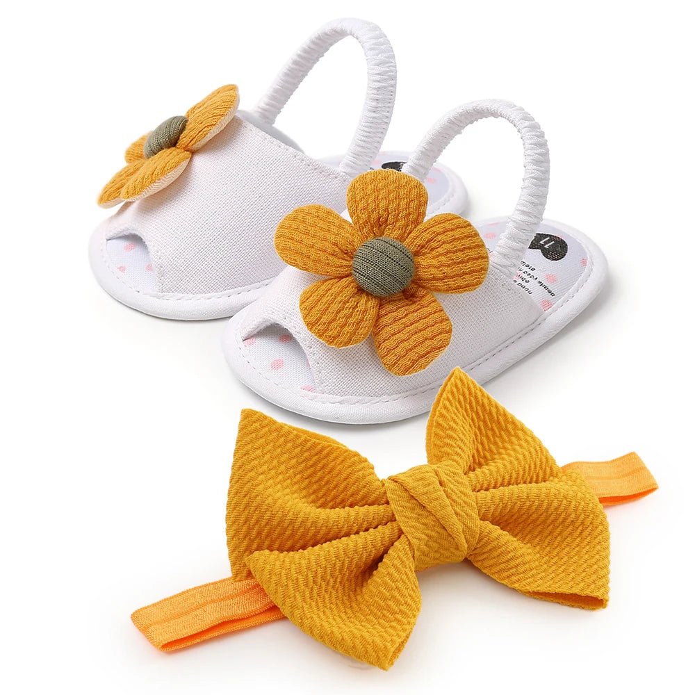 2pcs Set Baby Girls Sandals + Headband - itzy bitsy
