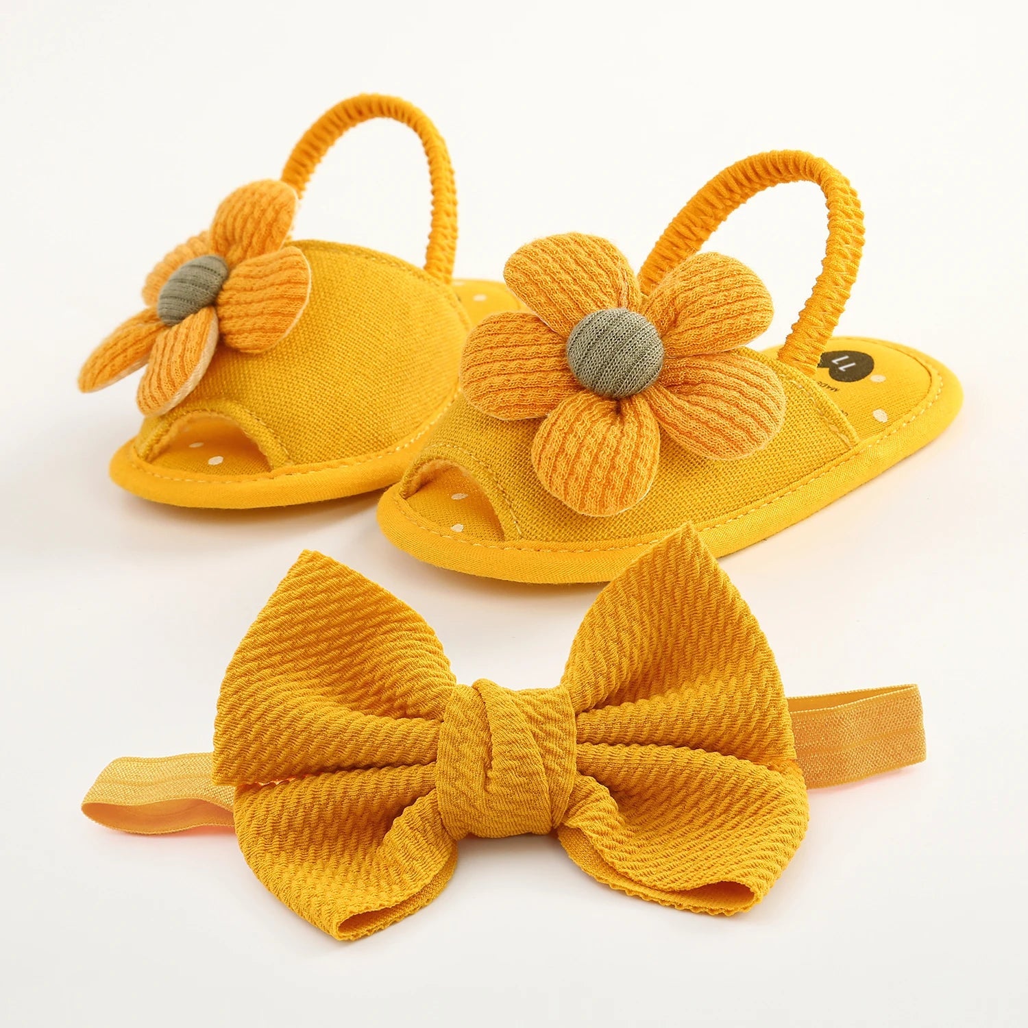 2pcs Set Baby Girls Sandals + Headband - itzy bitsy