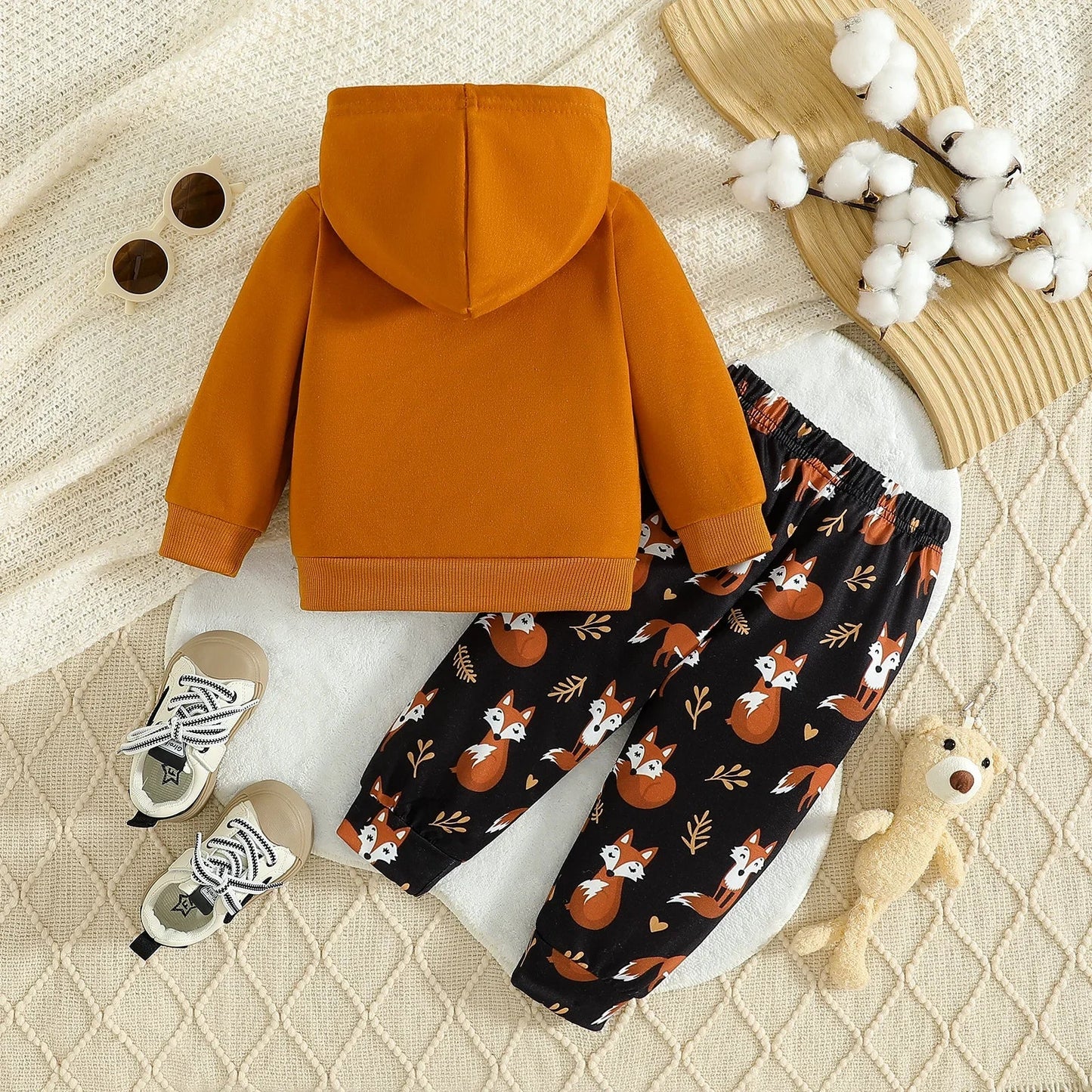 2PCS Set Cute Animal Print Hoody + Pants - itzy bitsy