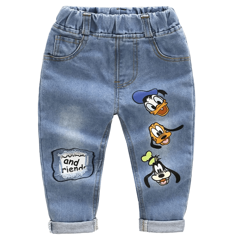 2pcs Set Mickey Mouse Long Sleeve Tops + Jeans Pants for Boys - itzy bitsy