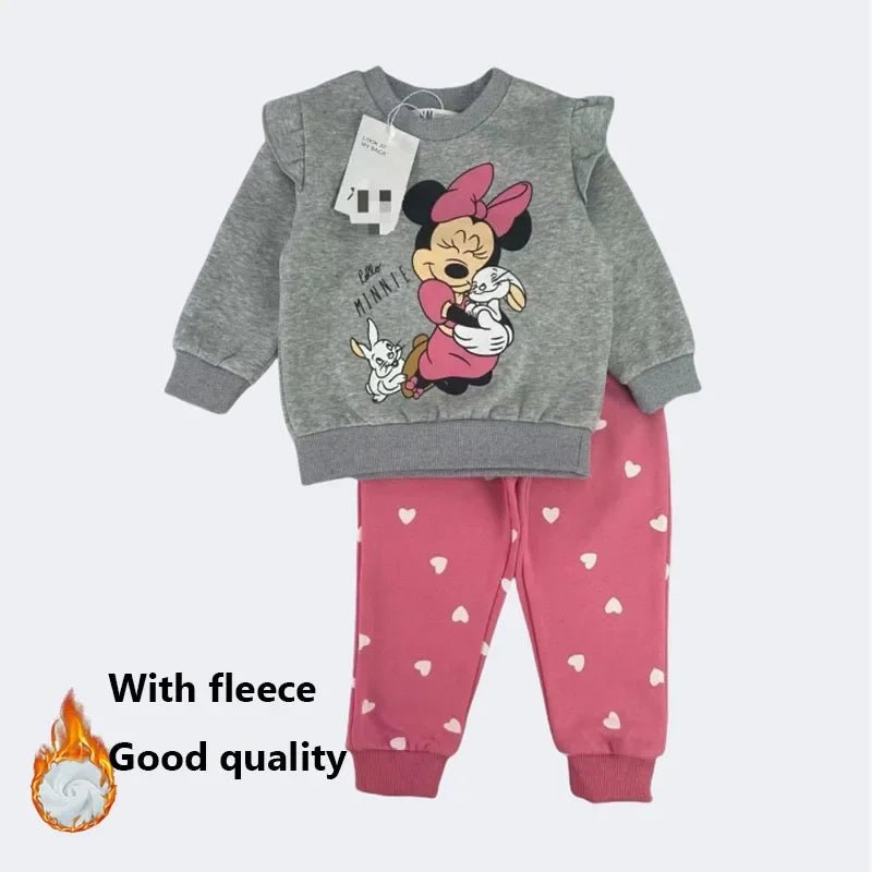 2pcs Set Winter Clothes Long Sleeve Minnie Sweater + Thick Pants - itzy bitsy